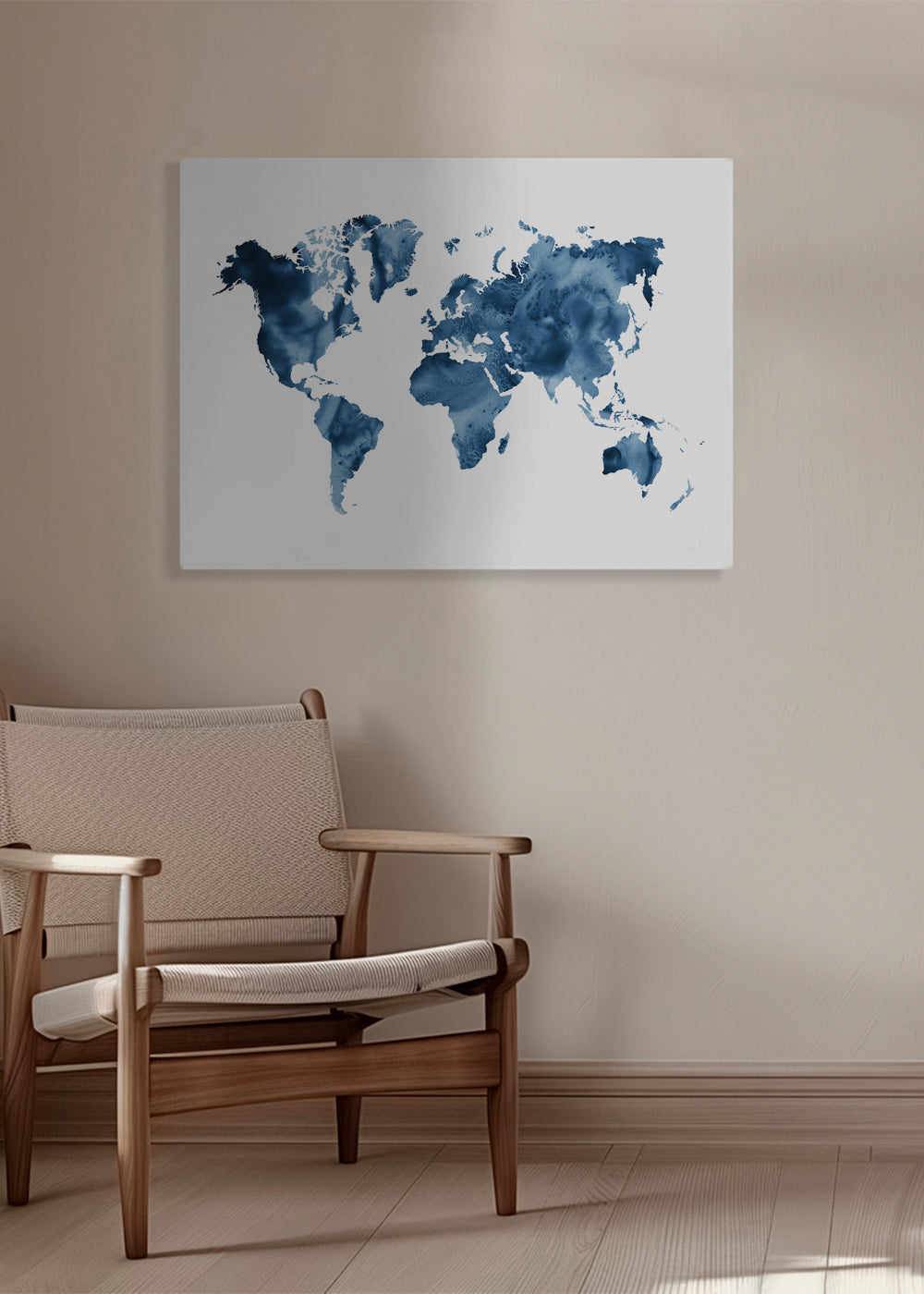 Sztuka do kuchni: mapa świata indygo