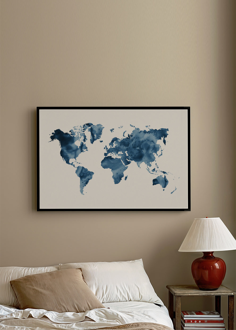 Sztuka do kuchni: mapa świata indygo
