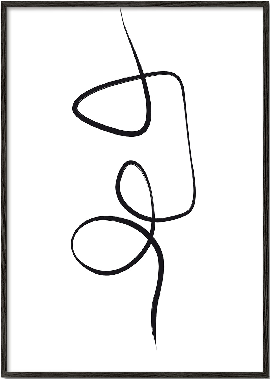 Grafika czarno-biała z pionową linią