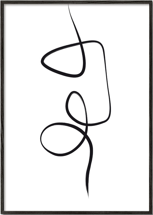 Grafika czarno-biała z pionową linią
