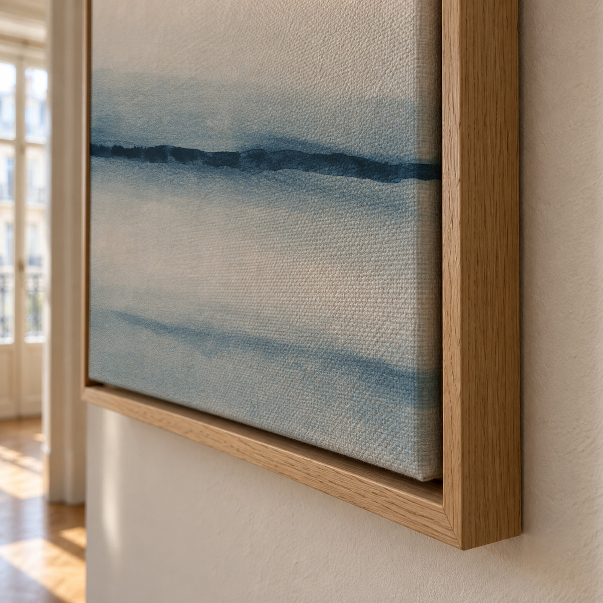 Watercolor Landscape N 8 - Framed canvas detail