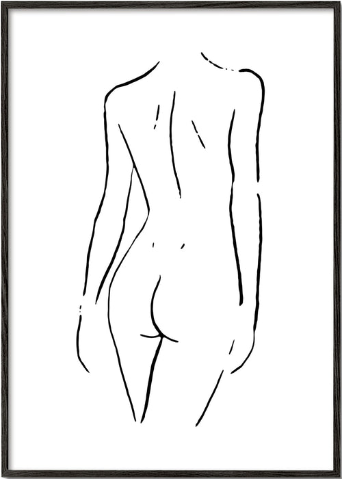 Minimalistyczna ilustracja ciała w liniach