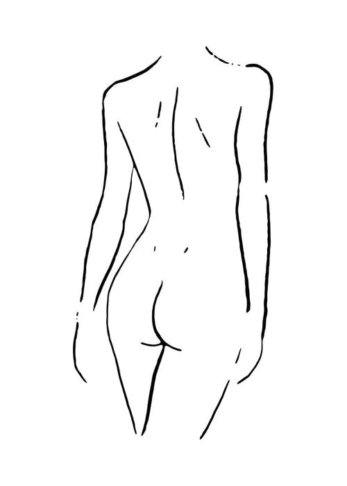 Minimalistyczna ilustracja ciała w liniach