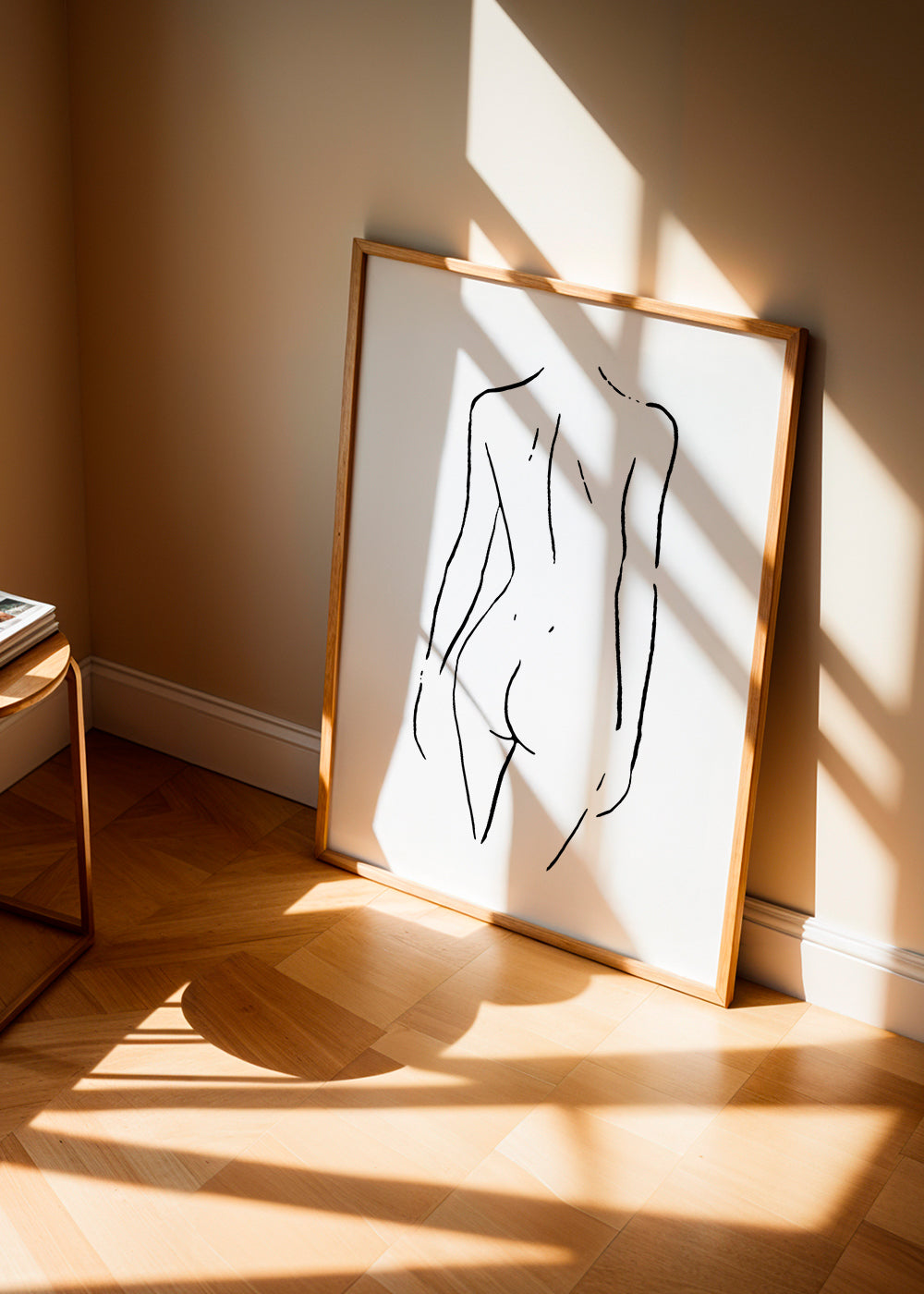 Minimalistyczna ilustracja ciała w liniach
