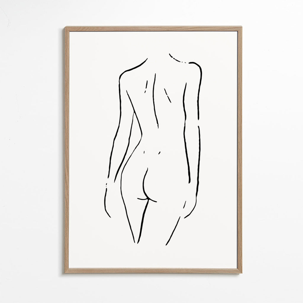 Minimalistyczna ilustracja ciała w liniach