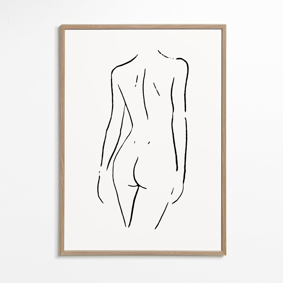 Minimalistyczna ilustracja ciała w liniach