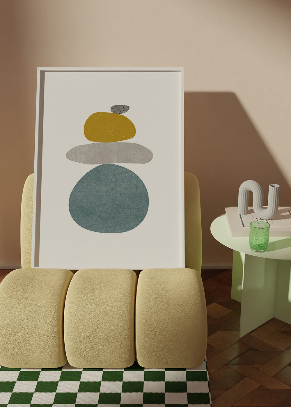 Relaksujący projekt: stos kamieni w stylu minimalistycznym