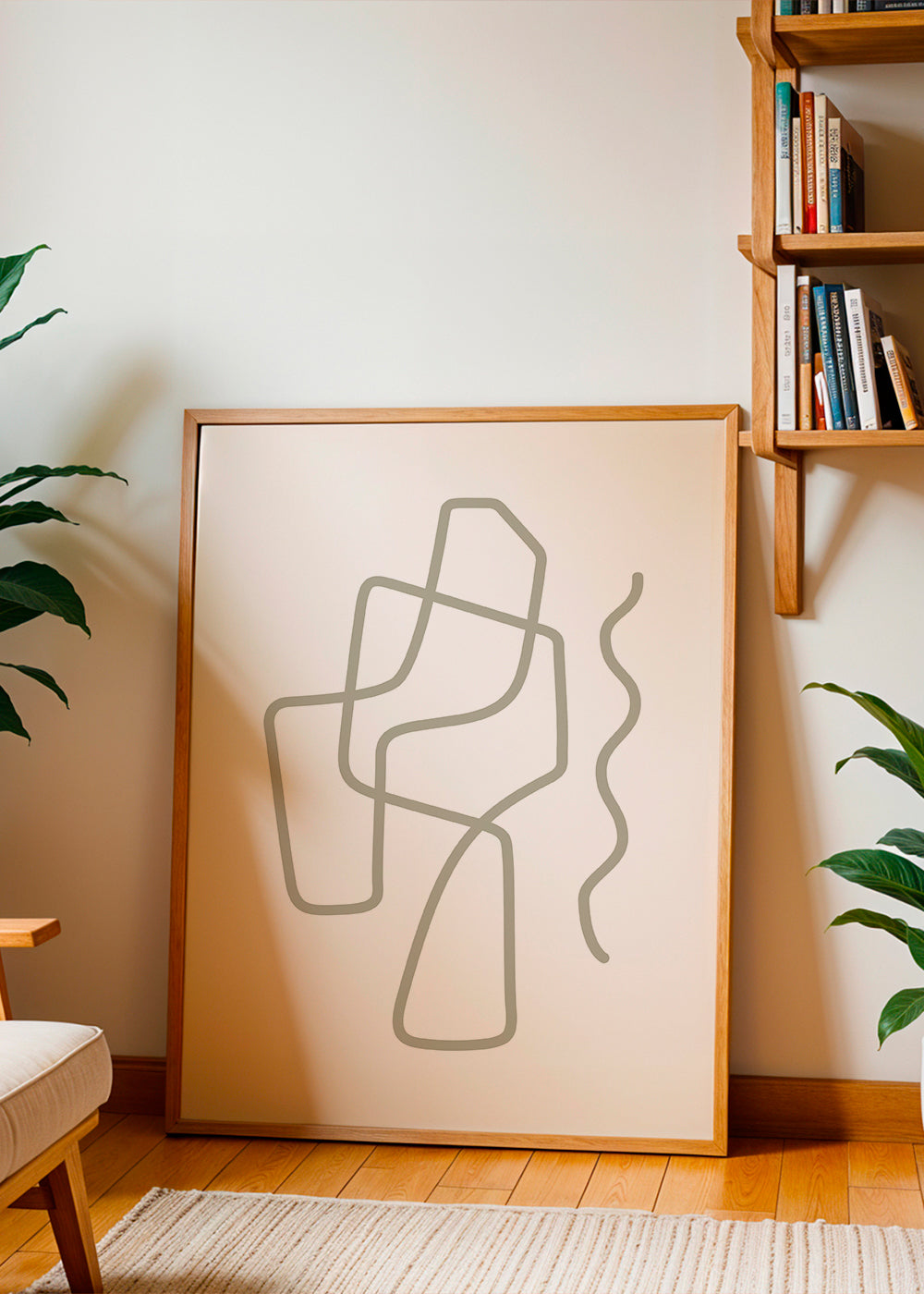 Minimalistyczny motyw z organicznymi liniami