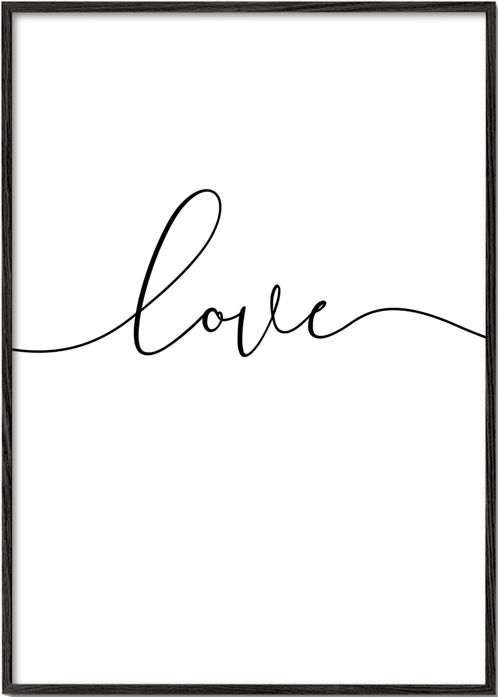 Minimalistyczny projekt Love kaligrafia