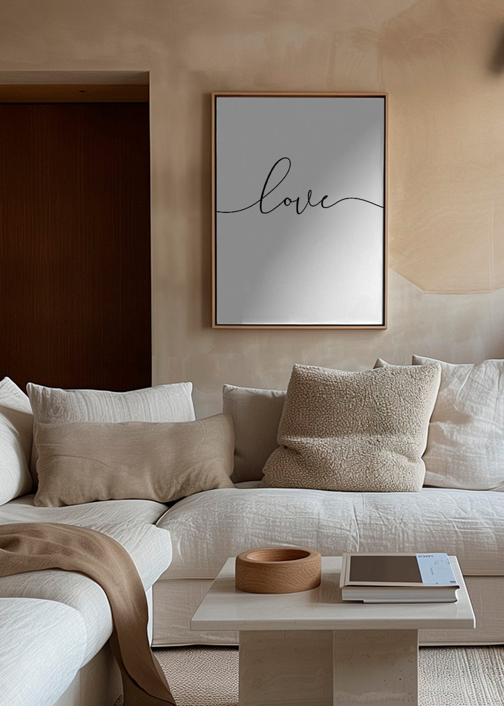 Minimalistyczny projekt Love kaligrafia