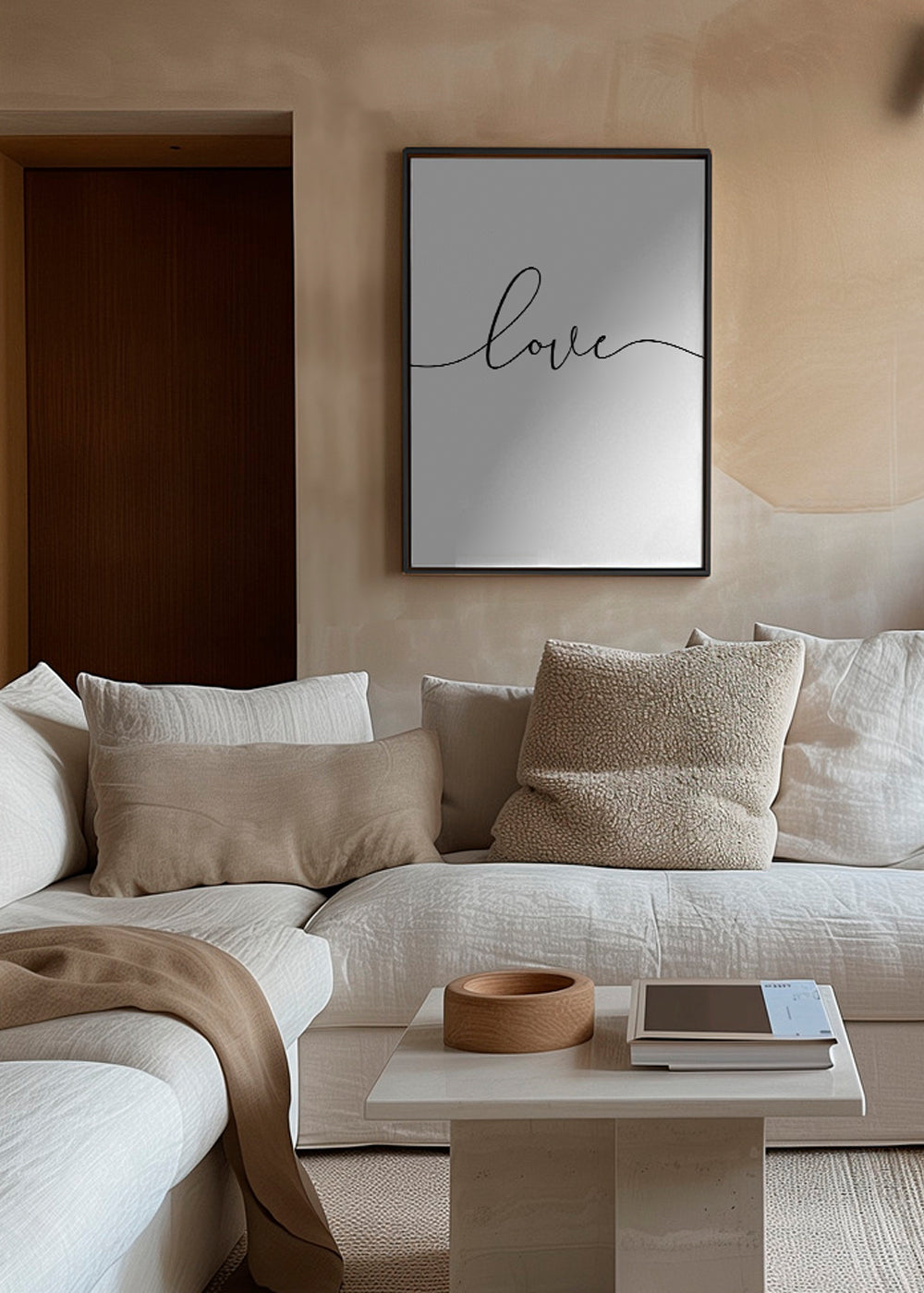 Minimalistyczny projekt Love kaligrafia