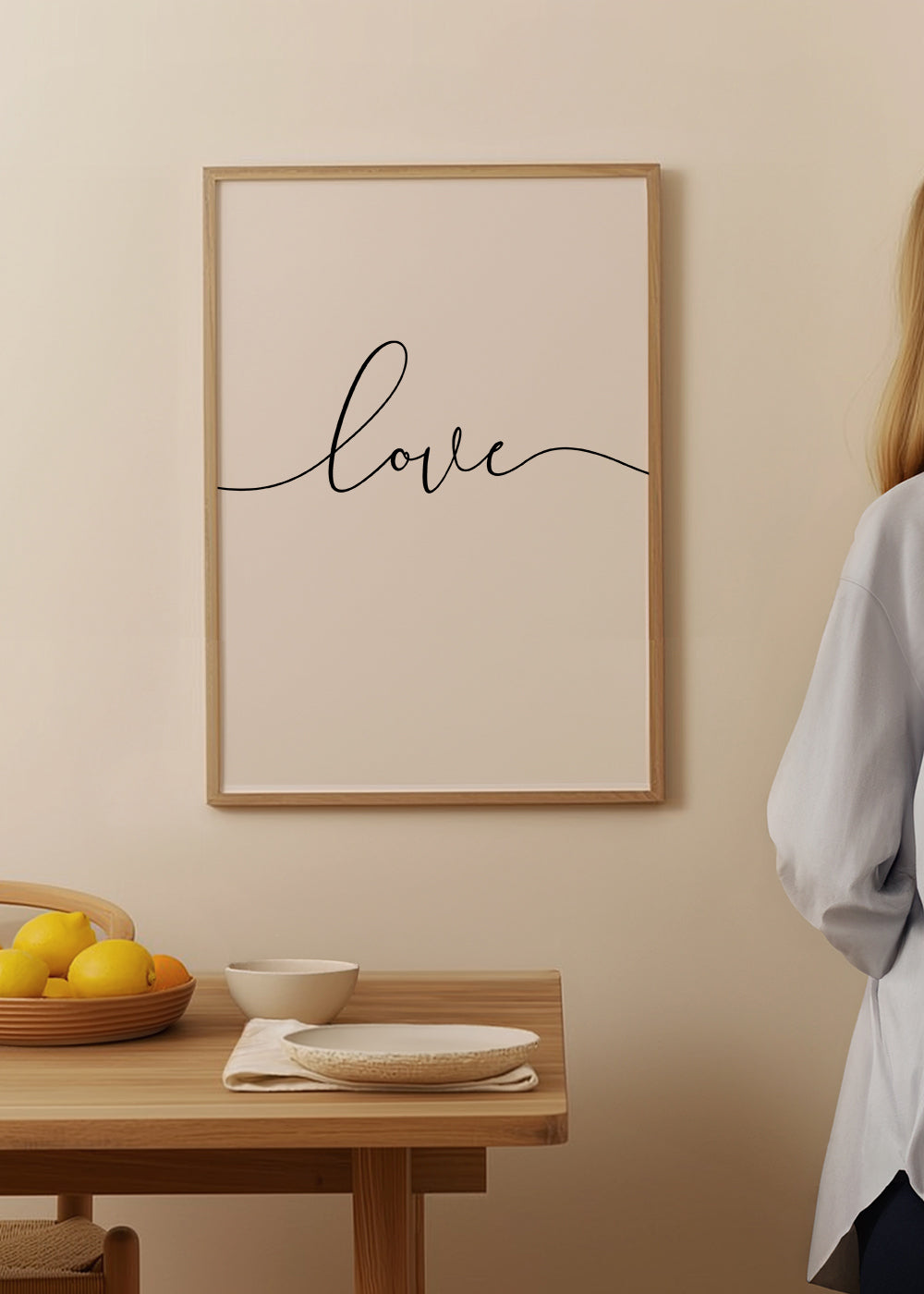 Minimalistyczny projekt Love kaligrafia