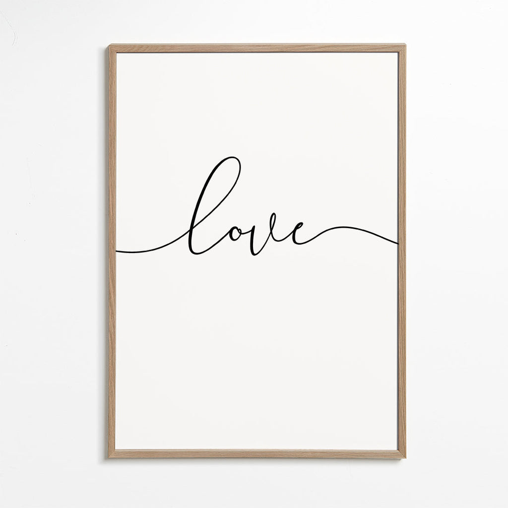 Minimalistyczny projekt Love kaligrafia