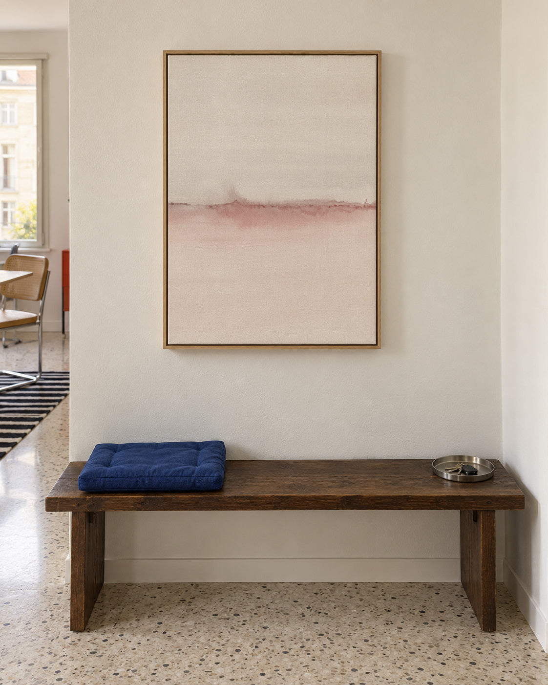 Watercolor Landscape N 31 - Framed canvas in an interior