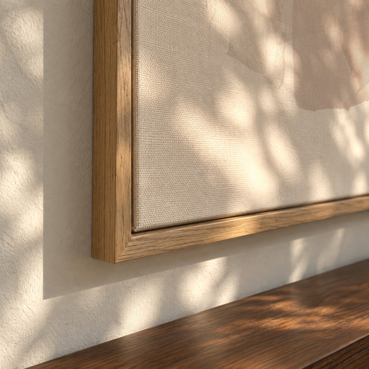 Abstract N 38 - Neutral Colors - Framed canvas detail