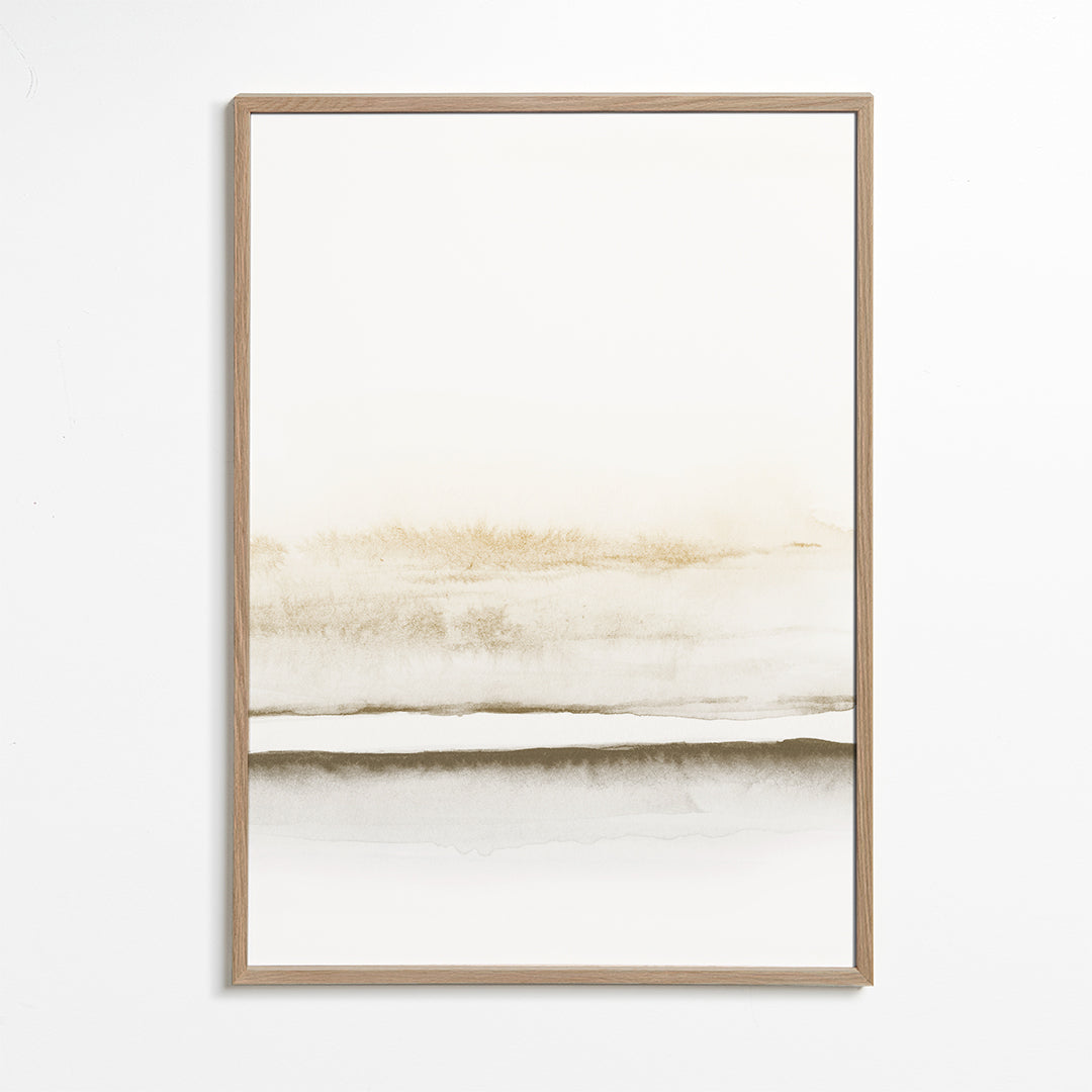 Obraz krajobraz minimalny akwarela beżowa