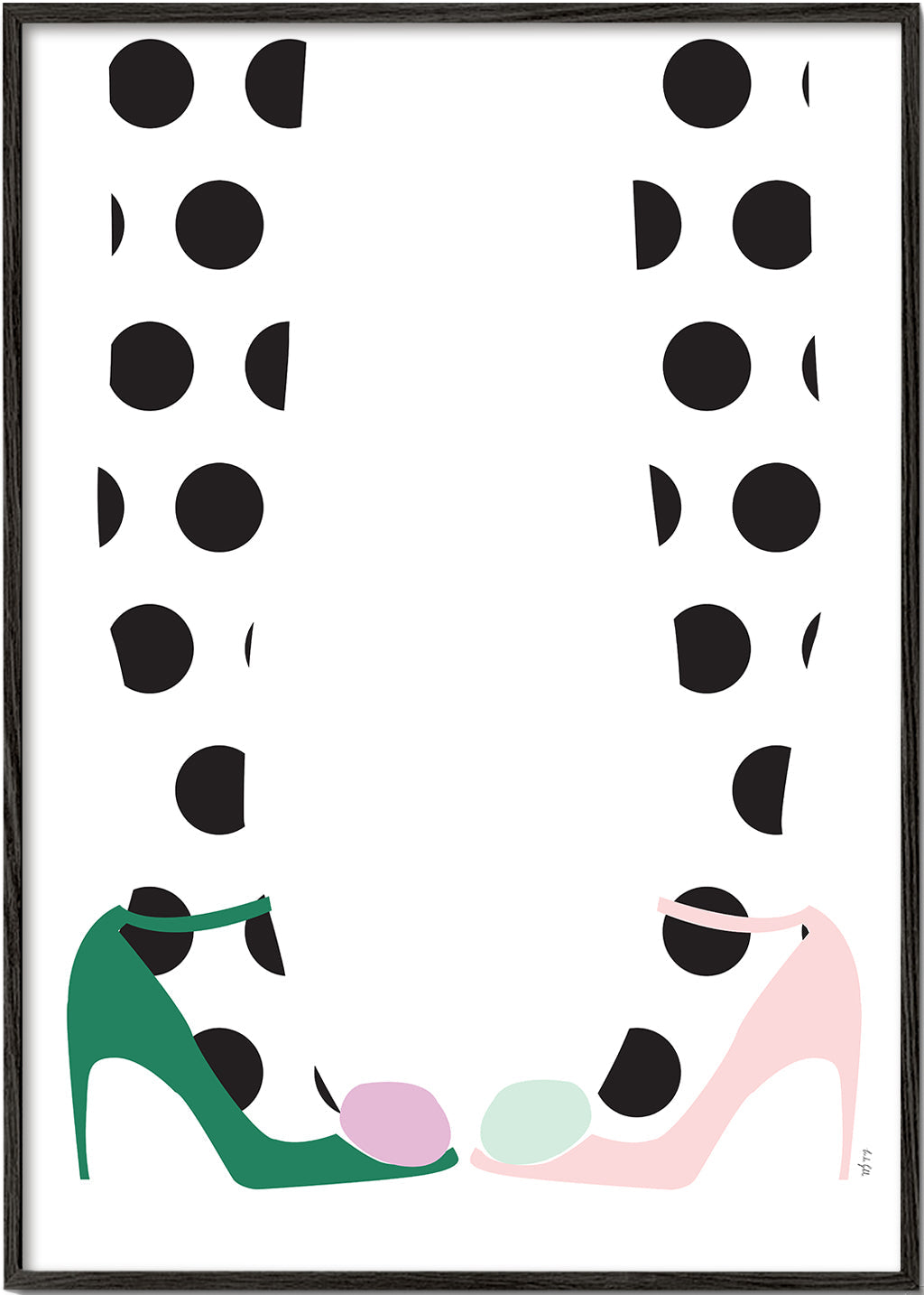 Ilustracja butów w groszki