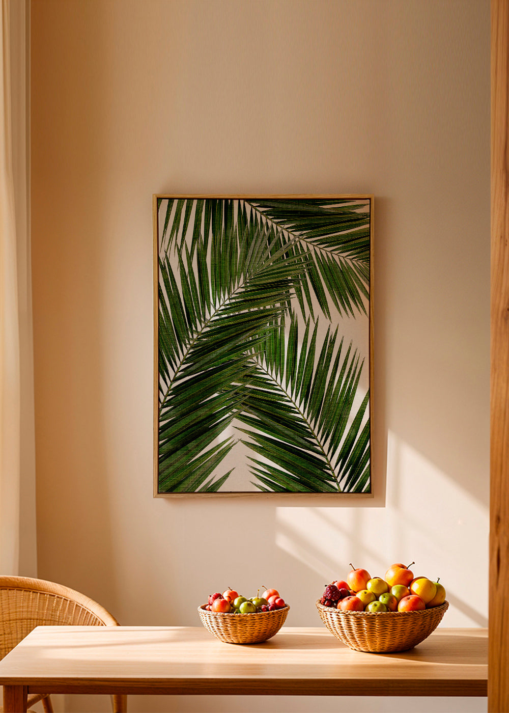 Plakat botaniczny liście palmowe