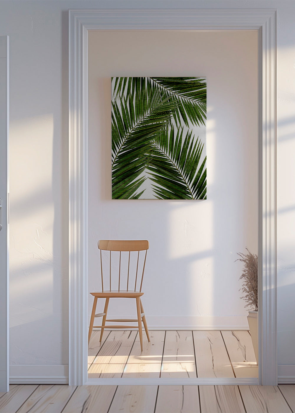 Plakat botaniczny liście palmowe