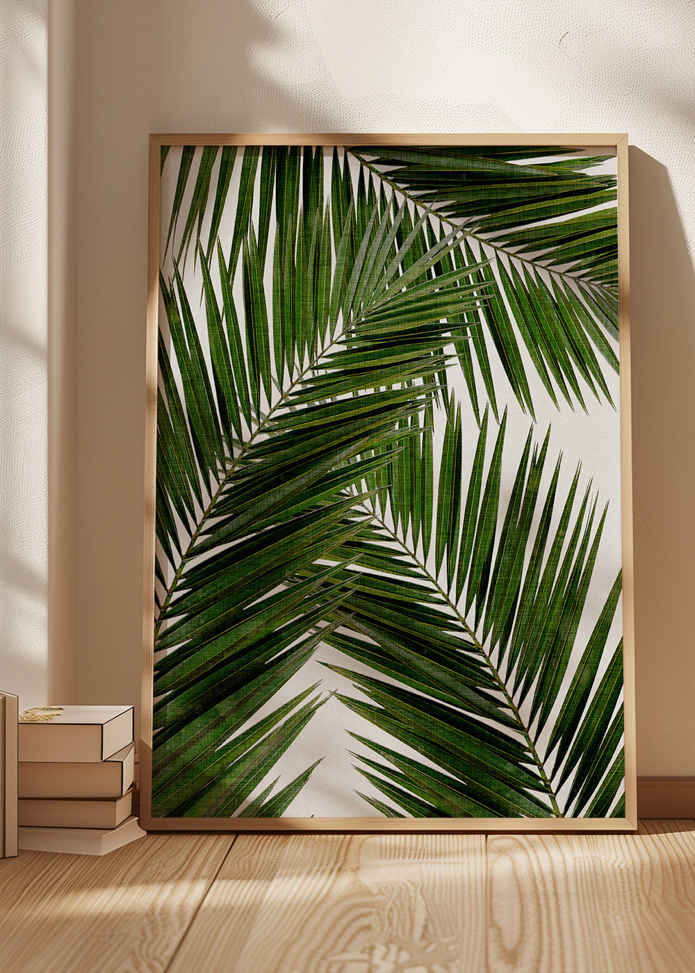 Plakat botaniczny liście palmowe