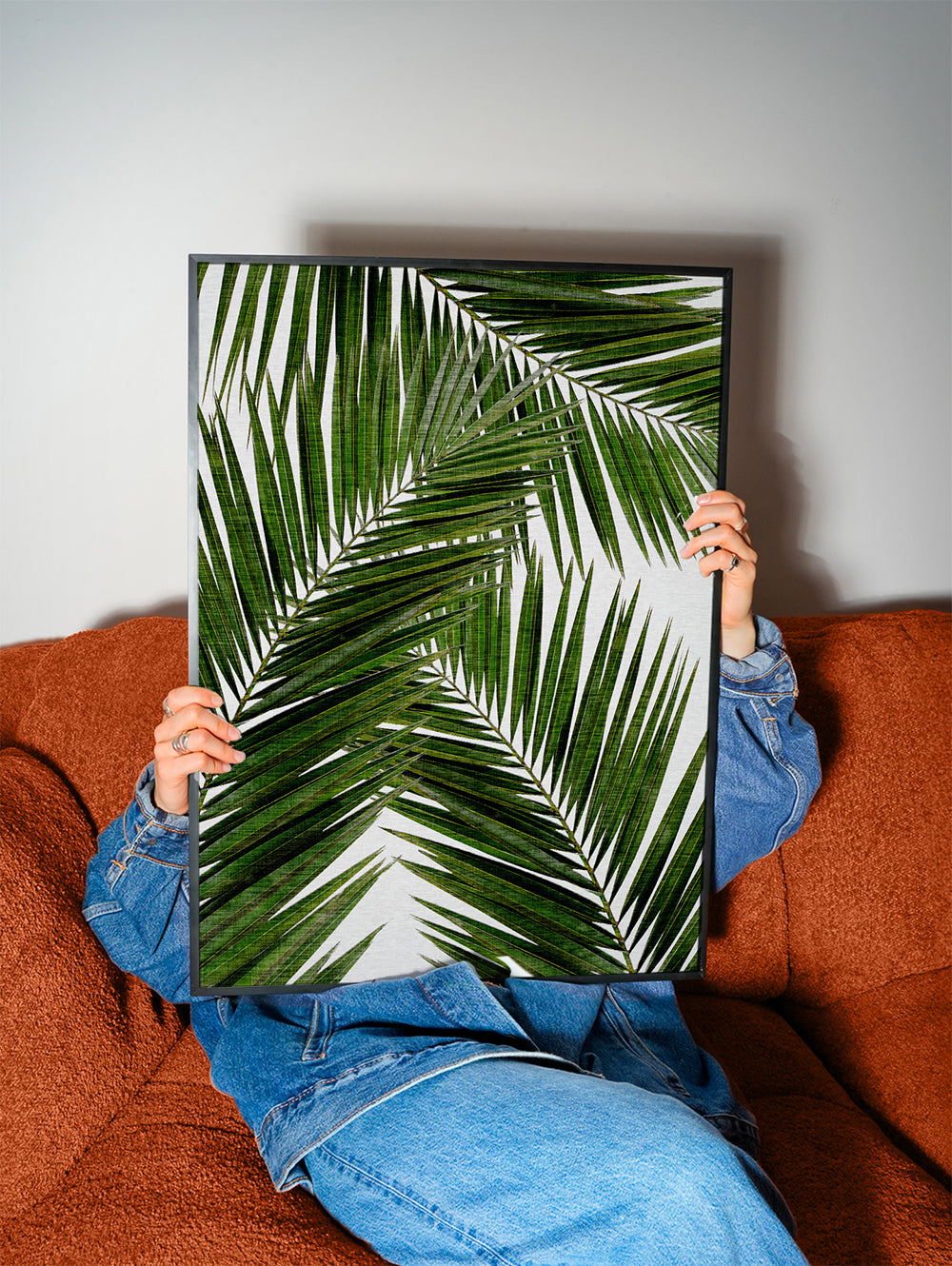 Plakat botaniczny liście palmowe
