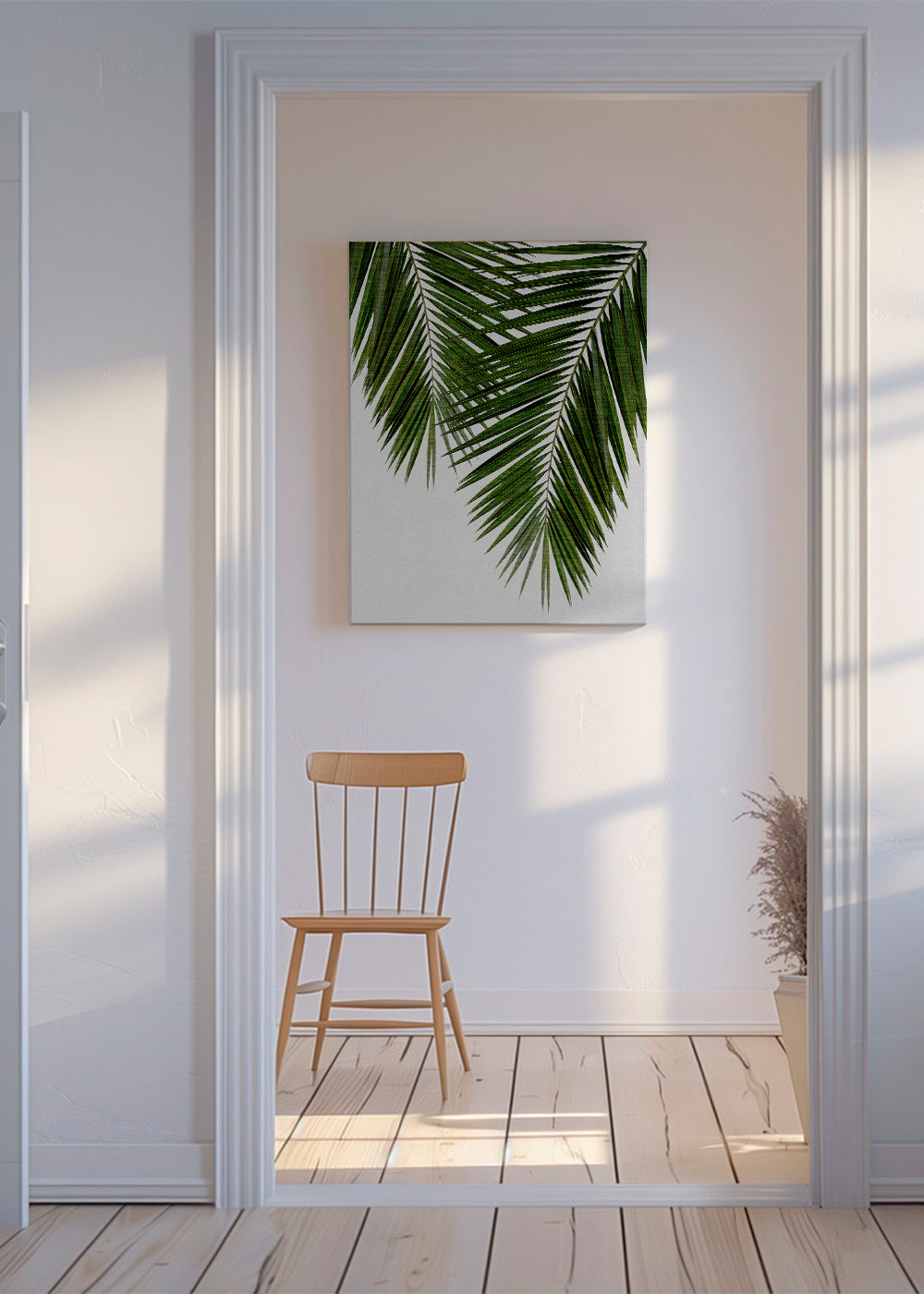 Plakat botaniczny liść palmy