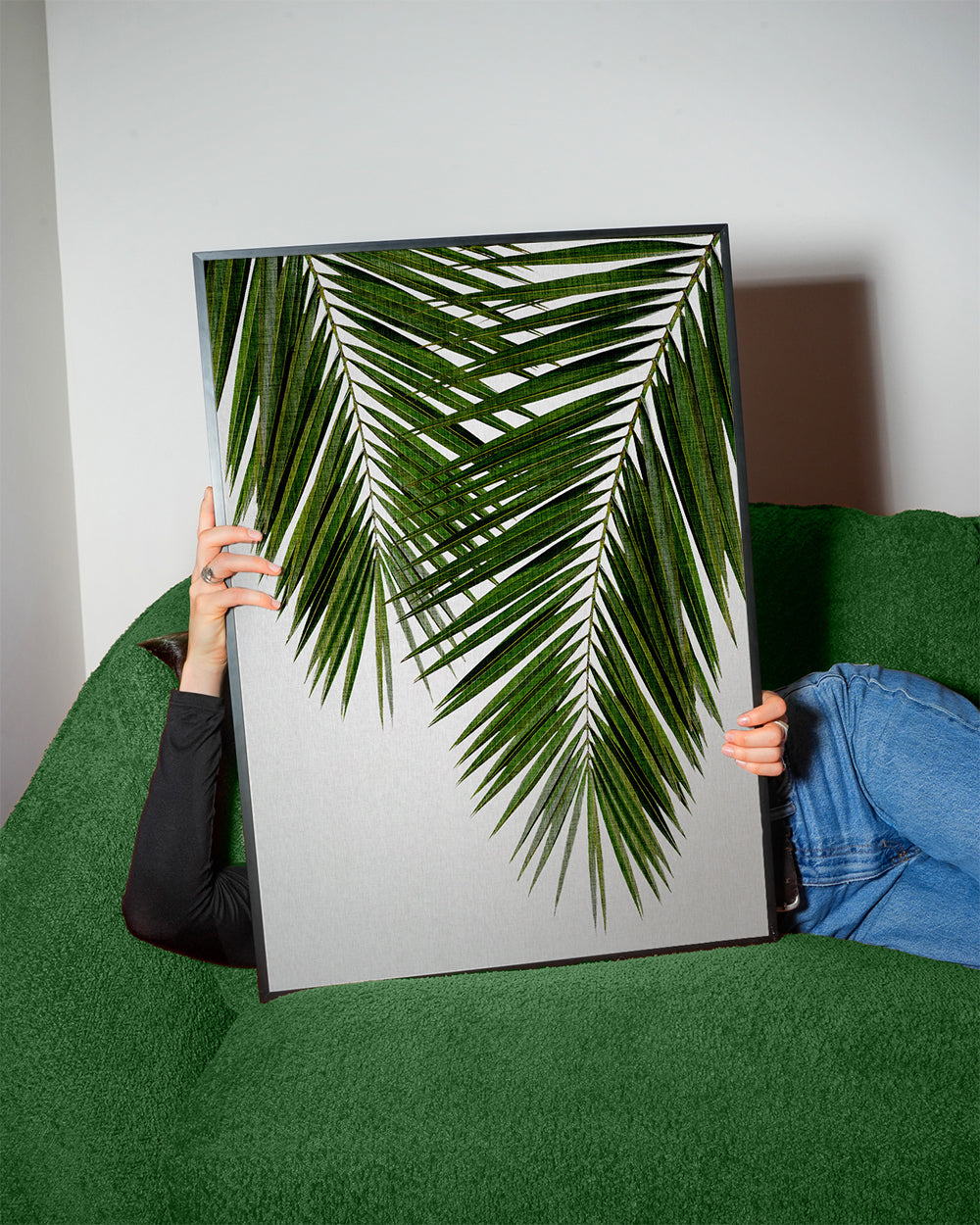 Plakat botaniczny liść palmy