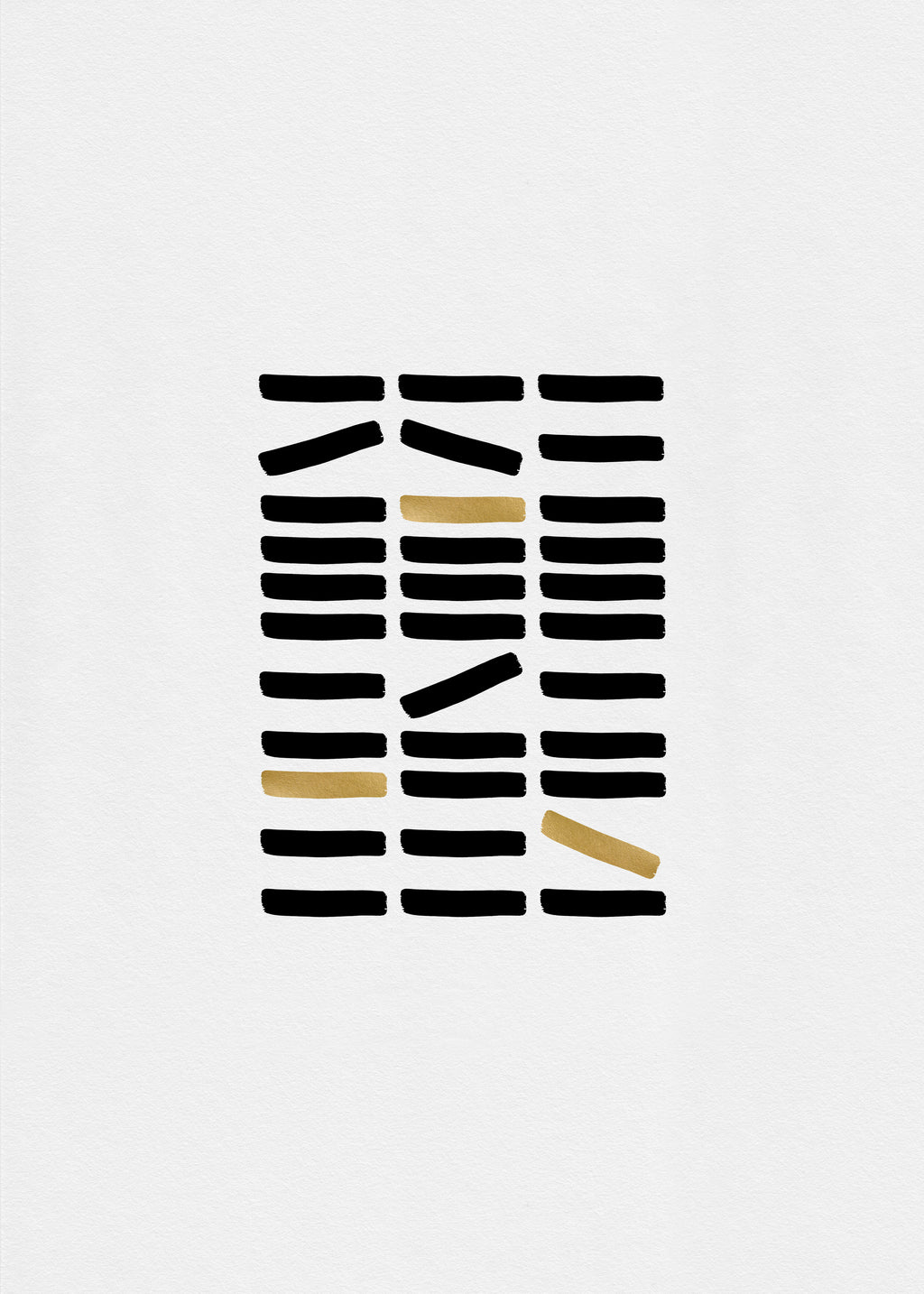 Black & gold abstract - Unframed art print