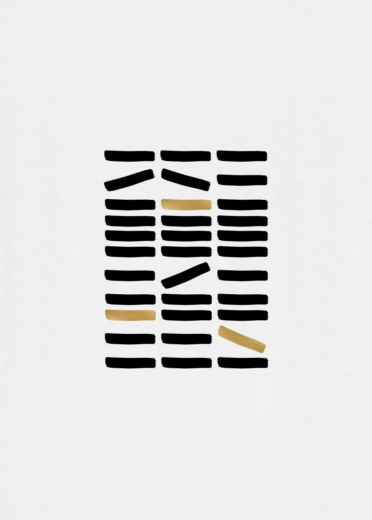 Black & gold abstract - Unframed art print