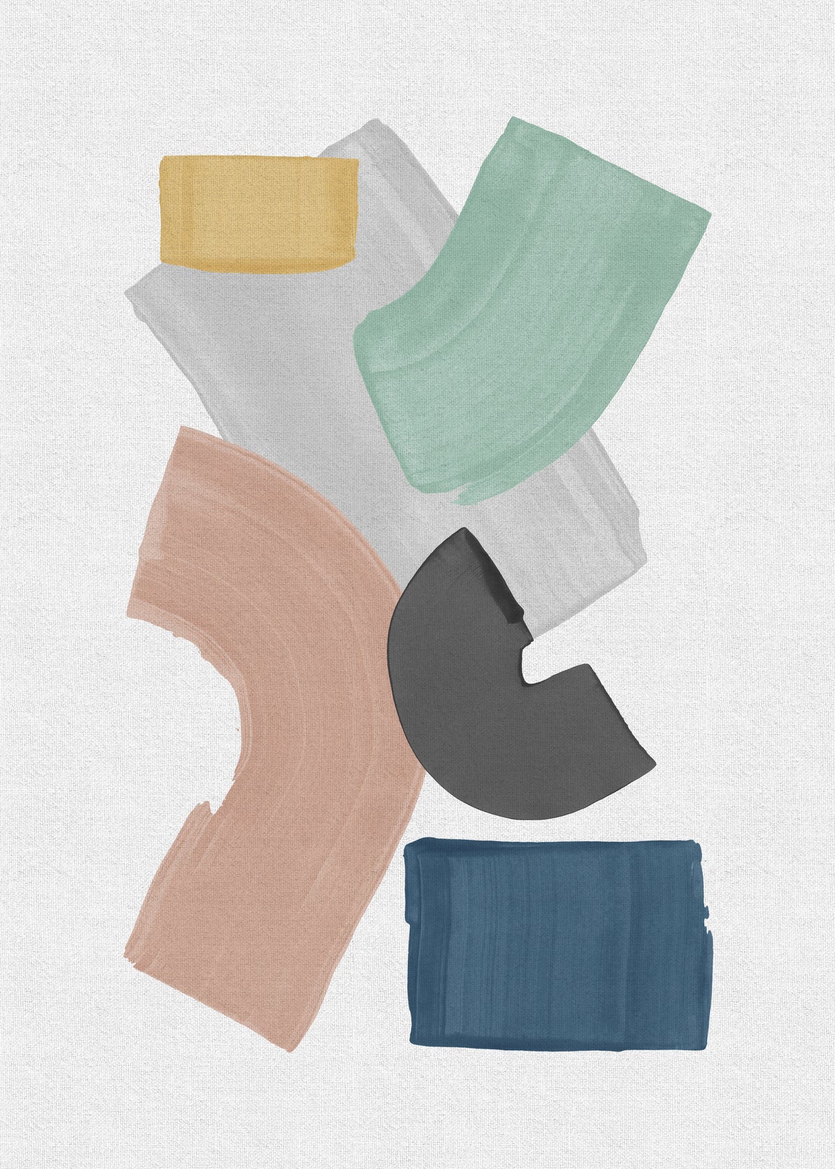 Pastel Paint Blocks - Unframed art print