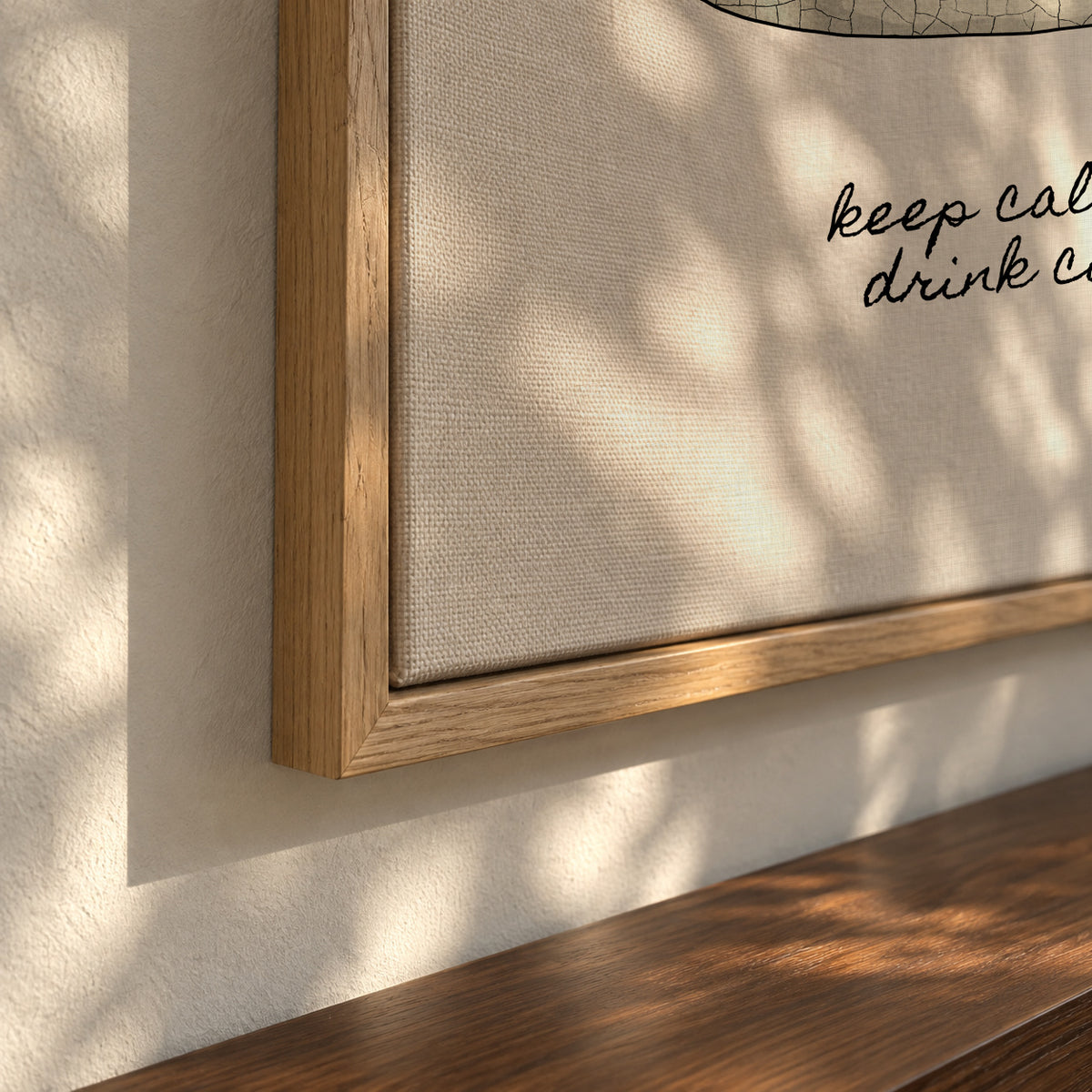 Keep Calm and Drink Coffee - Framed canvas detail