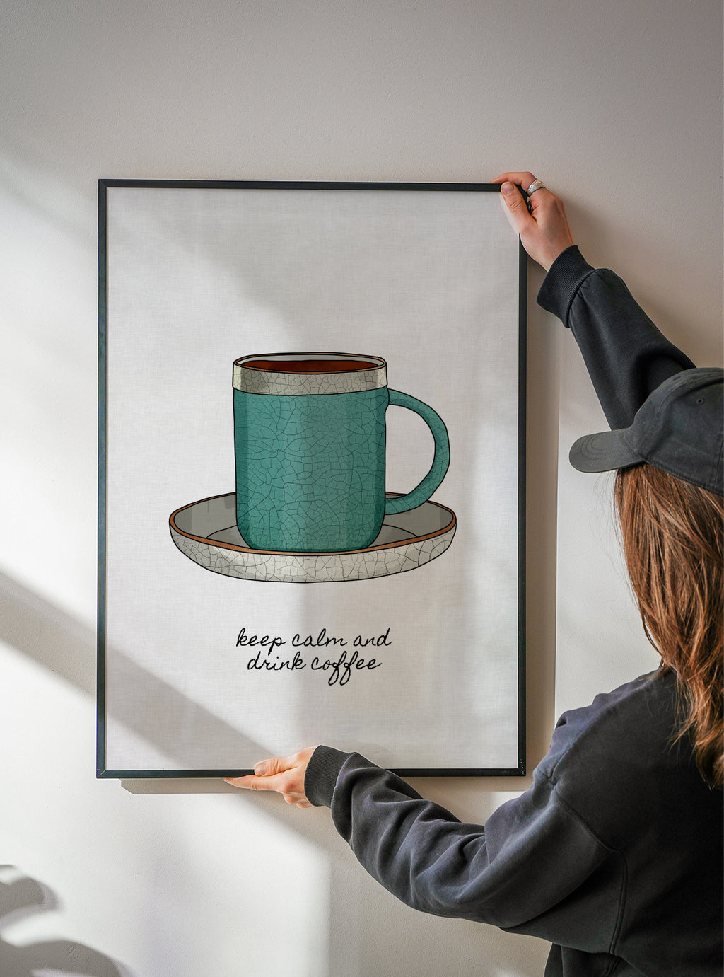 Keep Calm and Drink Coffee - Framed poster detail
