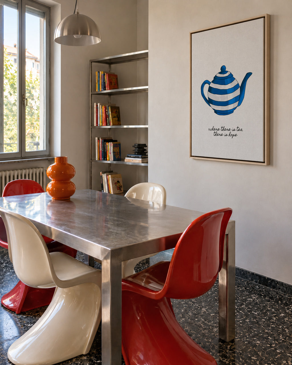 Where There is Tea - Framed canvas in an interior