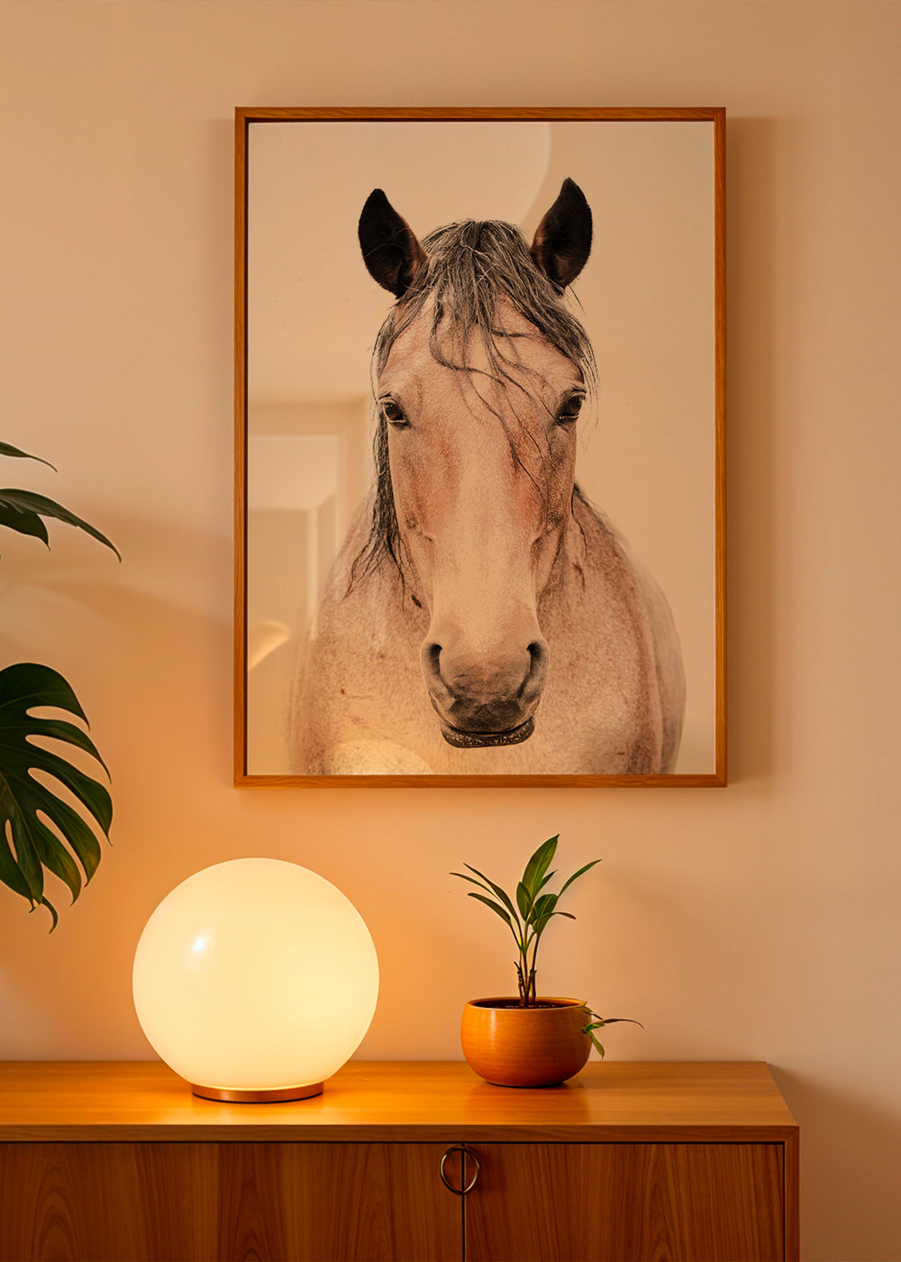 Koński portret minimalistyczny