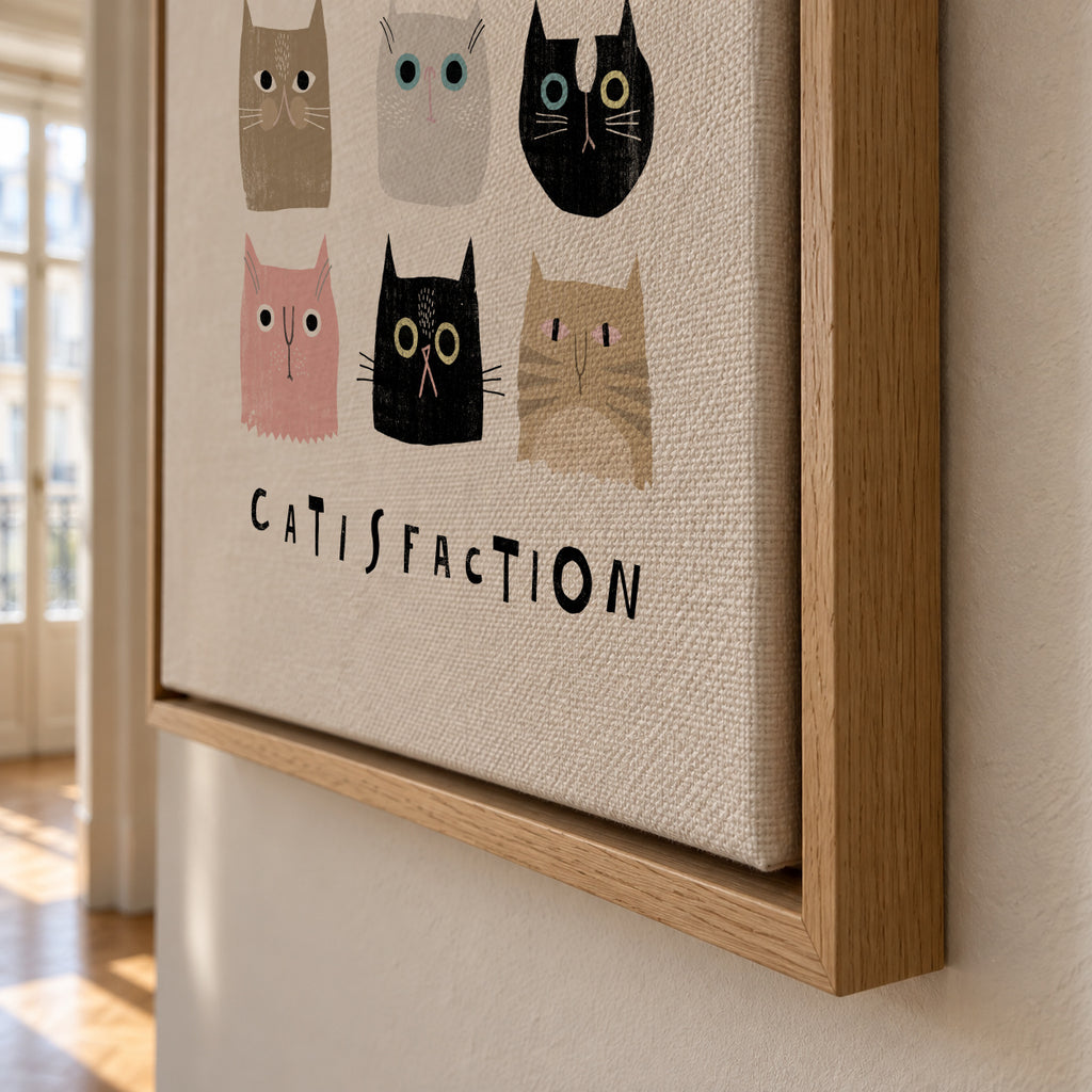 Catisfaction 1 - Framed canvas detail
