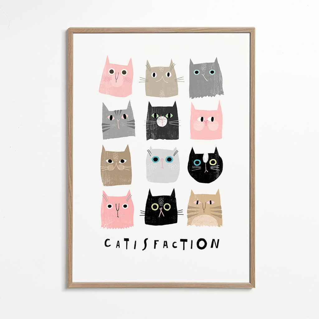 Ilustracja kotów w siatce