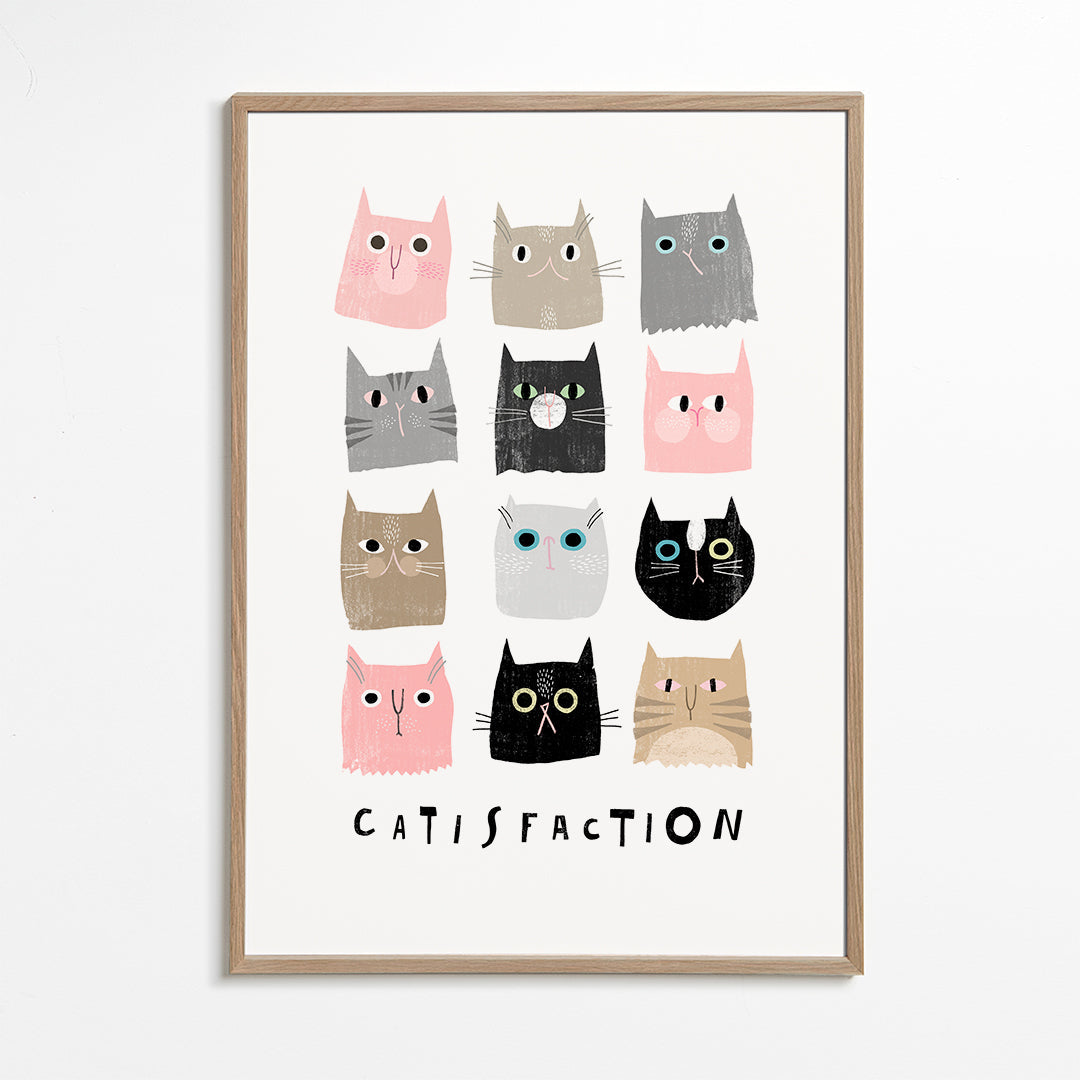 Ilustracja kotów w siatce
