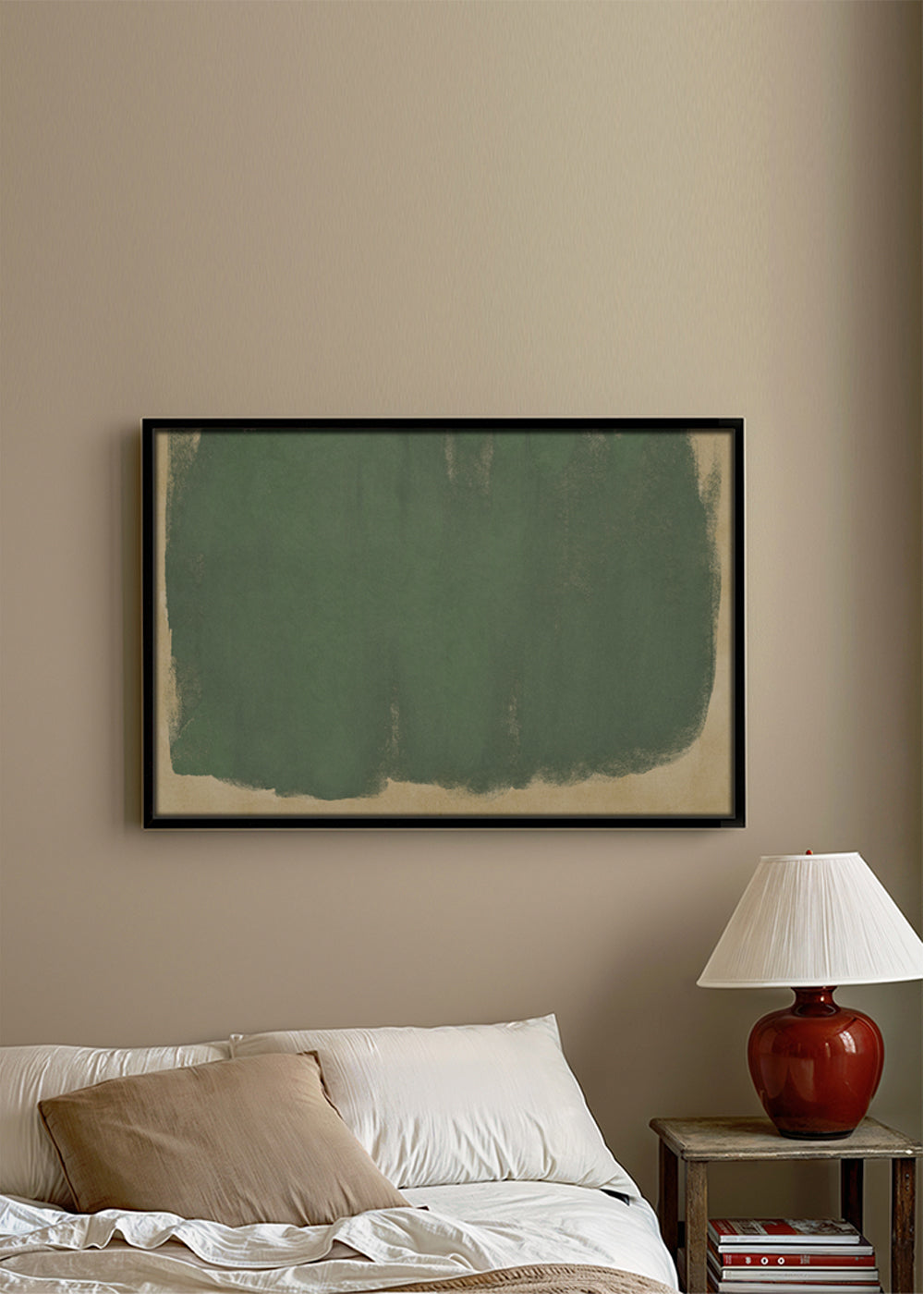 Minimalistyczny zielony obraz