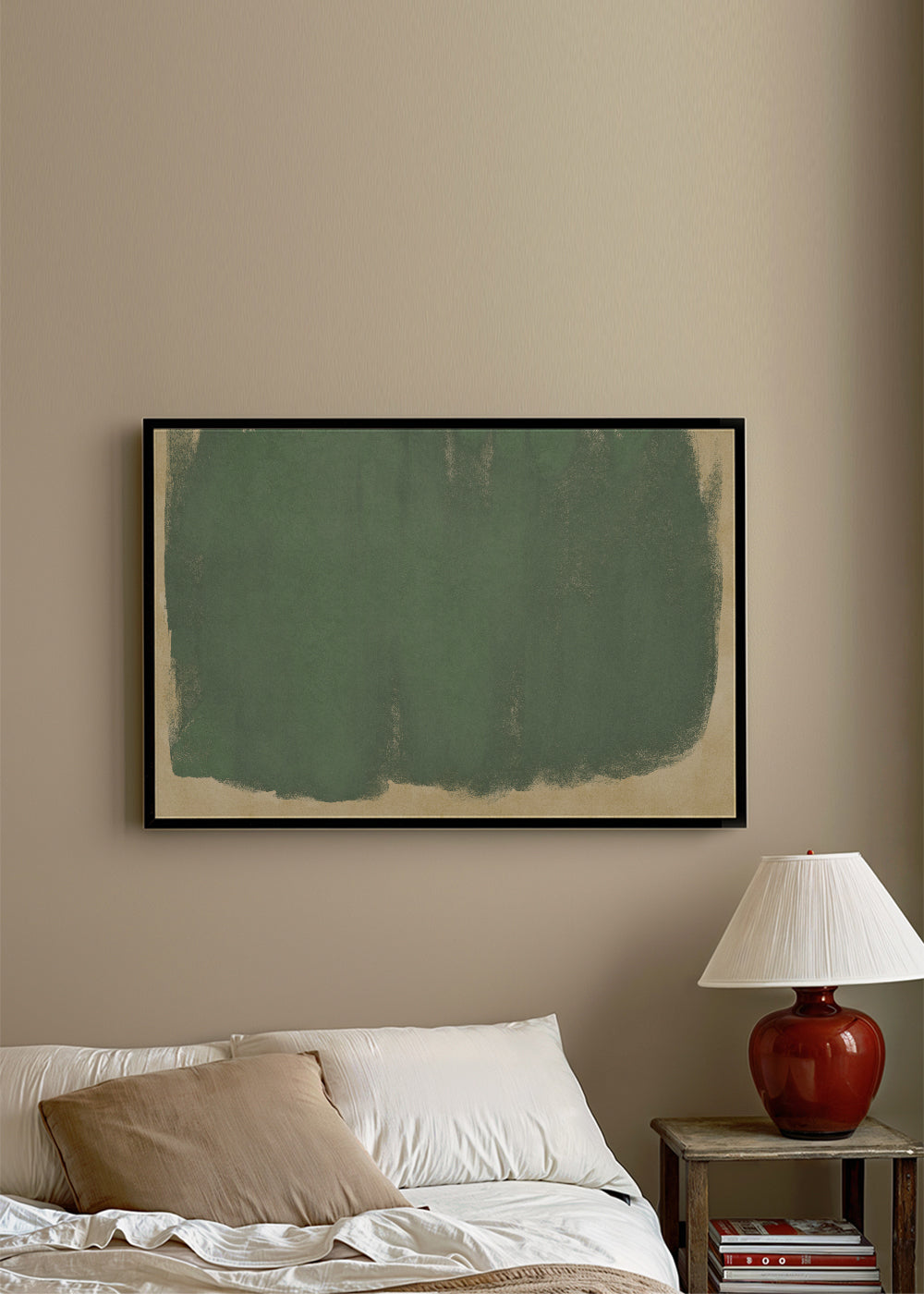Minimalistyczny zielony obraz