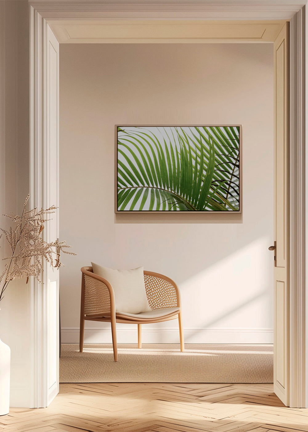 Plakat botaniczny liście palmowe