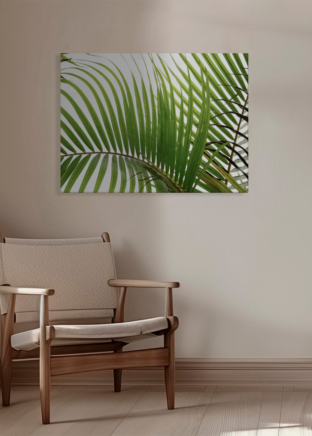 Plakat botaniczny liście palmowe