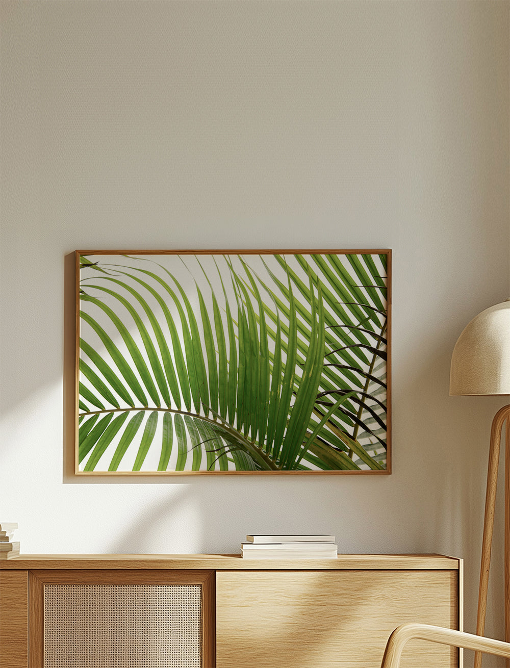 Plakat botaniczny liście palmowe