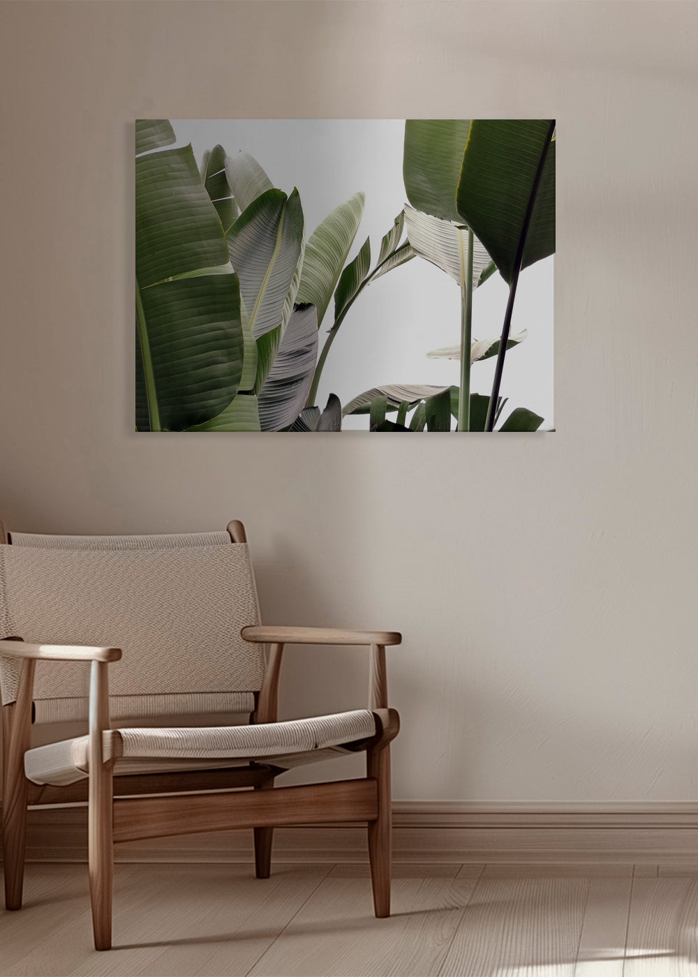 Plakat botaniczny liście palmowe
