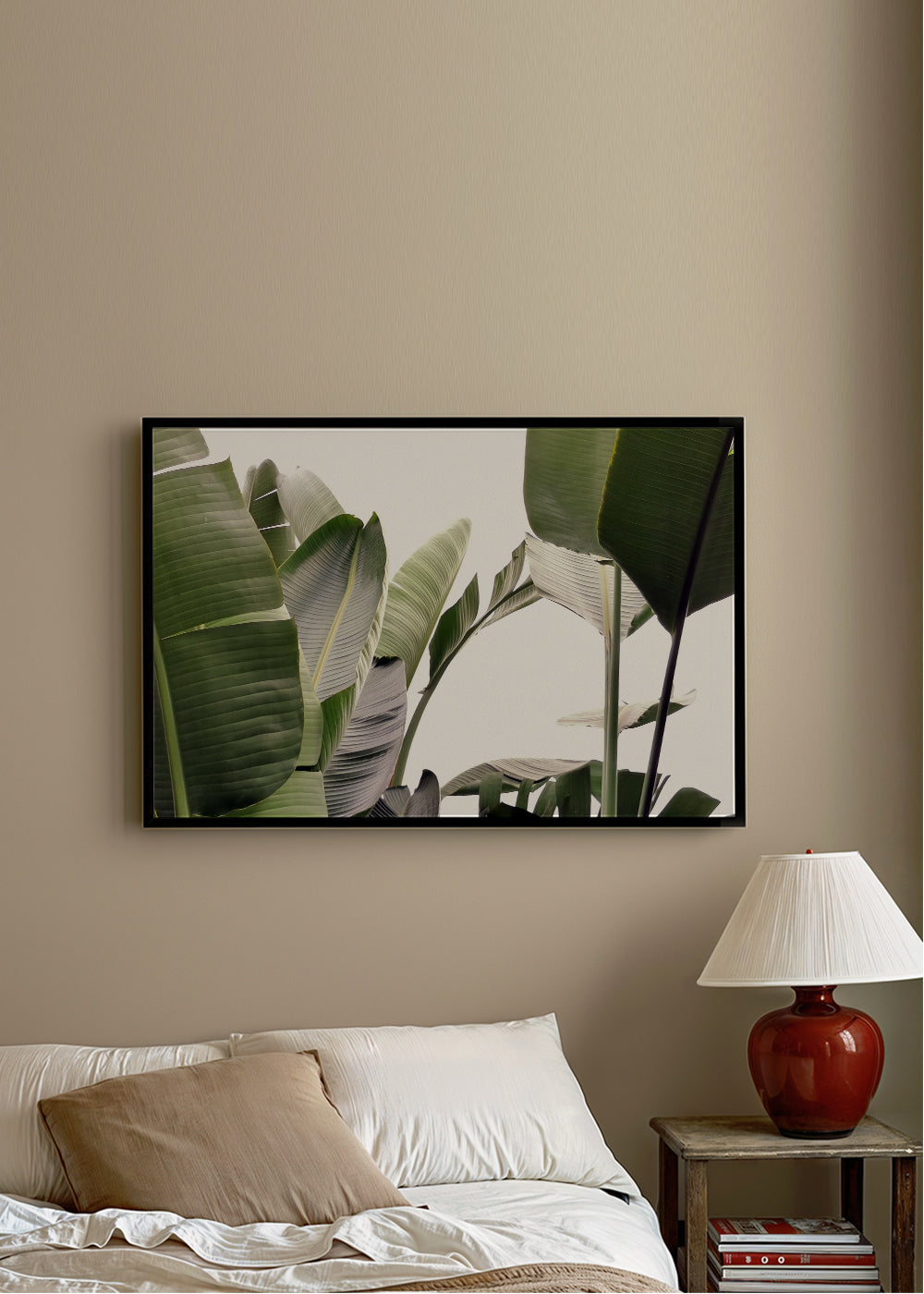 Plakat botaniczny liście palmowe