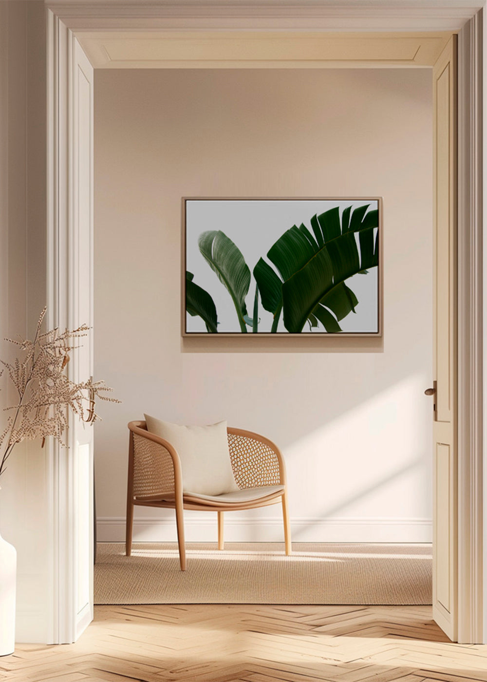 Plakat botaniczny liście palmy