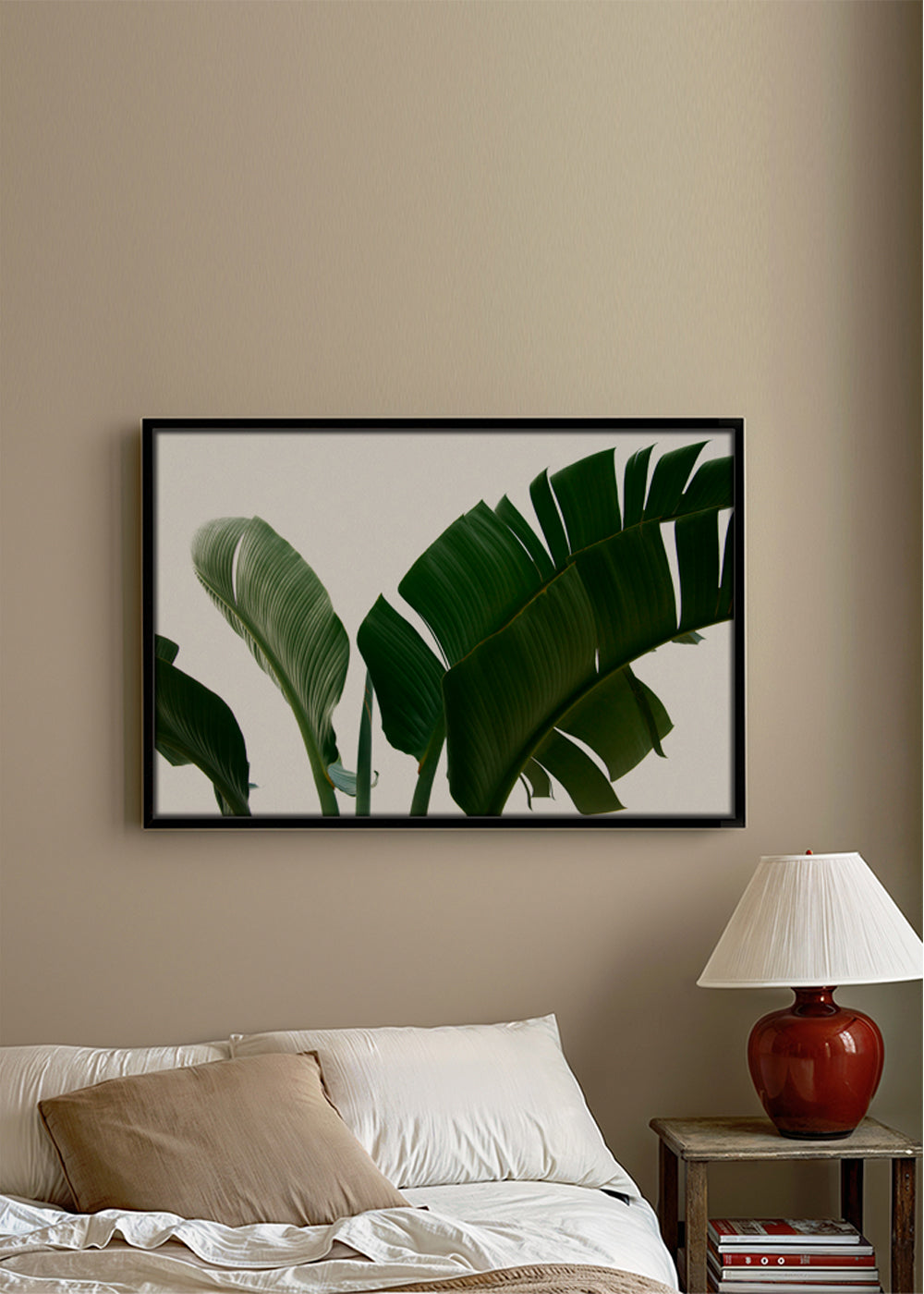Plakat botaniczny liście palmy