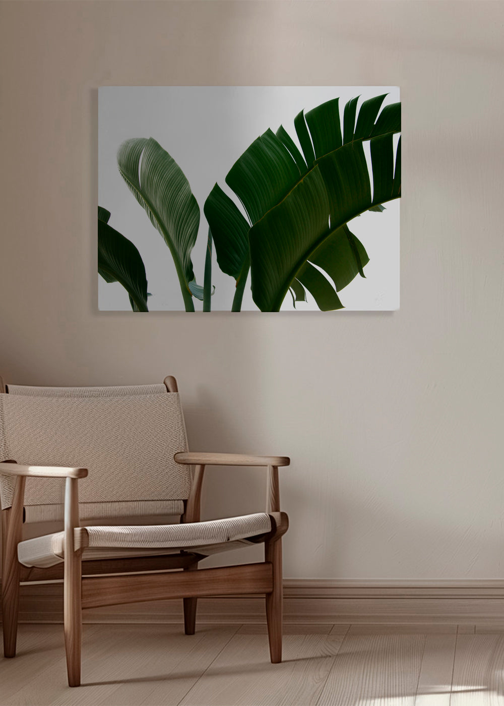 Plakat botaniczny liście palmy