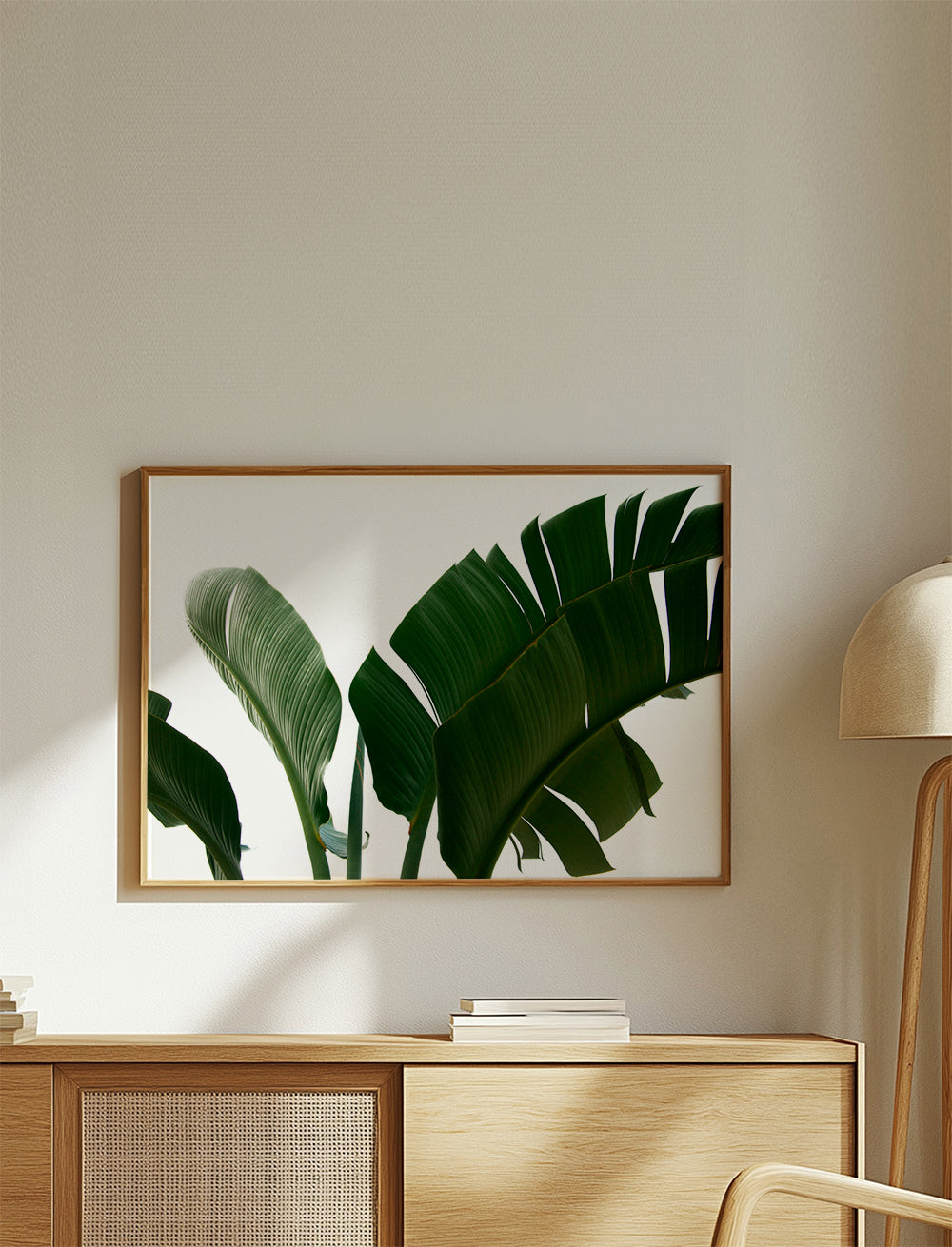 Plakat botaniczny liście palmy