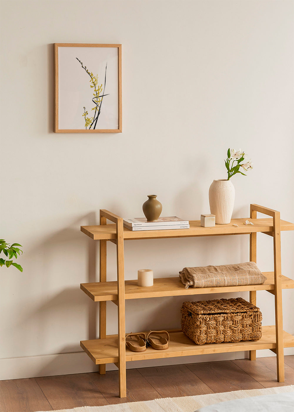 Plakat botaniczny: żółta orchidea minimal
