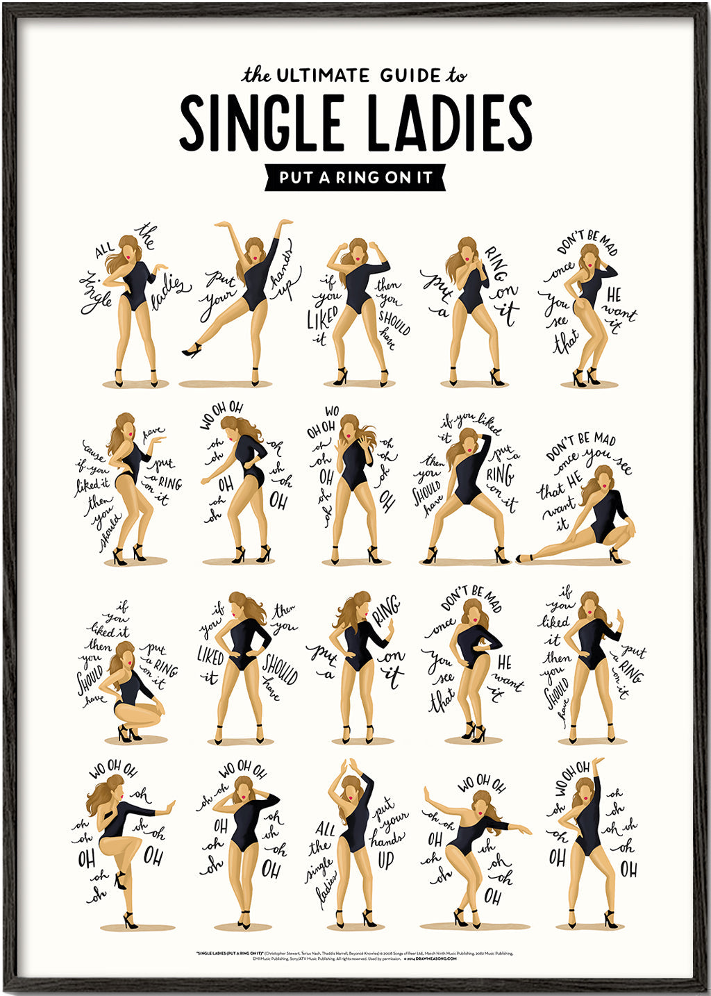 Ilustracja Single Ladies w pozach